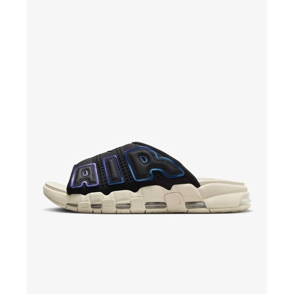Nike Air More Uptempo Slide Sandals FB7799-001 Black Sanddrift Men's Size 9 - Picture 3 of 5